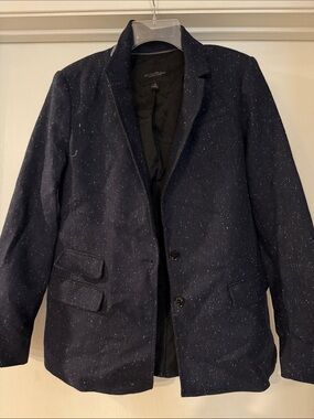 Banana Republic Navy Speckled Blazer